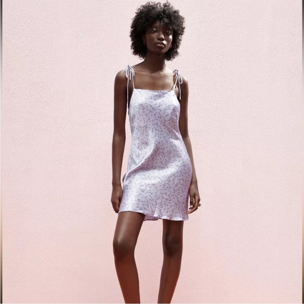 Zara Lavender Floral Slip Dress